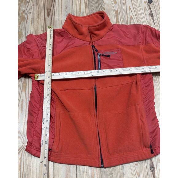 SPYDER BIG KIDS Boy’s Orange Fleece/Nylon Full Zip Jacket Size XL - Picture 4 of 6